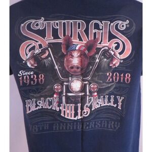 Sturgis Black Hills Motorcycle Rally 2018 Tshirt Hog Graphic 78th Anniversary S